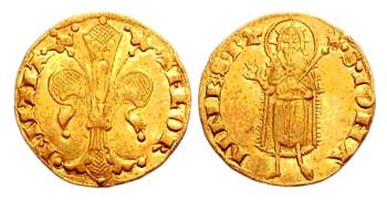 В 1252 году Флоренция первая ввела собственную золотую монету флорин стал одной из самых устойчивых монет в Европе..jpg