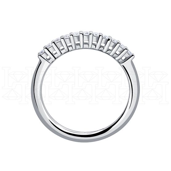 Фото - Кольцо из белого золота с бриллиантами из коллекции "Обручальные кольца с дорожкой" R9155-13368 (241)
