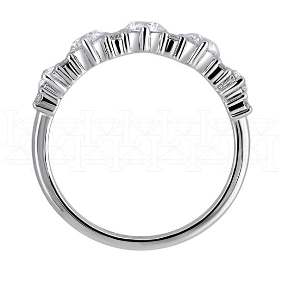 Фото - Кольцо из белого золота с бриллиантами из коллекции "Обручальные кольца с дорожкой" R5930-7441 (241)