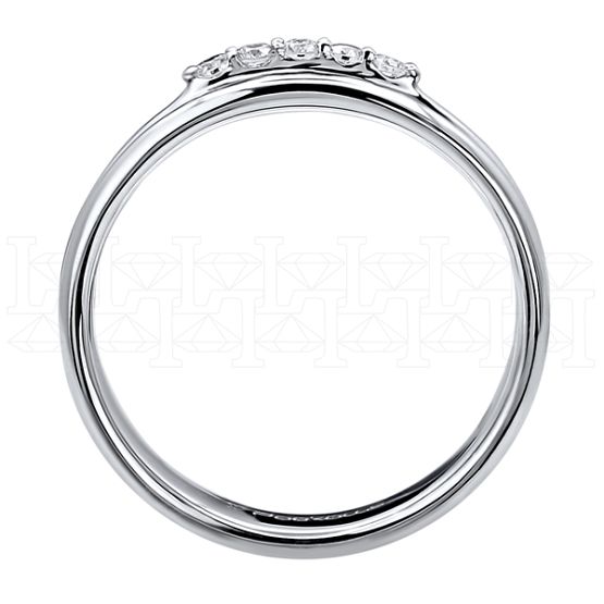 Фото - Кольцо из белого золота с бриллиантами из коллекции "Обручальные кольца с дорожкой" R8428-11889 (241)