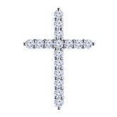 Крест из белого золота с бриллиантами X5581-6875 (181)
