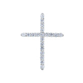 Крест из белого золота с бриллиантами X5581-13126 (181)
