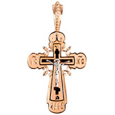 Подвеска крест из белого золота X2201-3561 (181)
