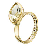 Кольцо из желтого золота с цитрином из коллекции "Акварель" R8909-12801 (420)