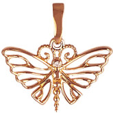 Подвеска бабочка из белого золота с бриллиантом из коллекции "196" P2998-4030 (195)