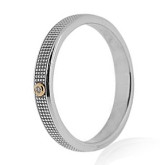 Кольцо обручальное из белого золота с бриллиантом из коллекции "Обручальные кольца с  одним бриллиантом" VDR.Y0394 (243)