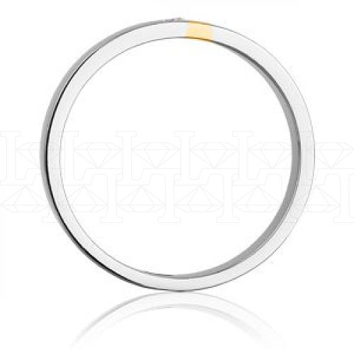 Фото - Кольцо обручальное из цветного золота с бриллиантом из коллекции "Парные обручальные кольца" VDR.A2568 (210)