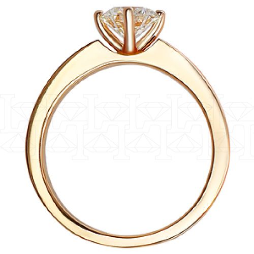 Фото - Кольцо из рыжего золота с бриллиантом из коллекции "Помолвка" R3135-5480 (512)