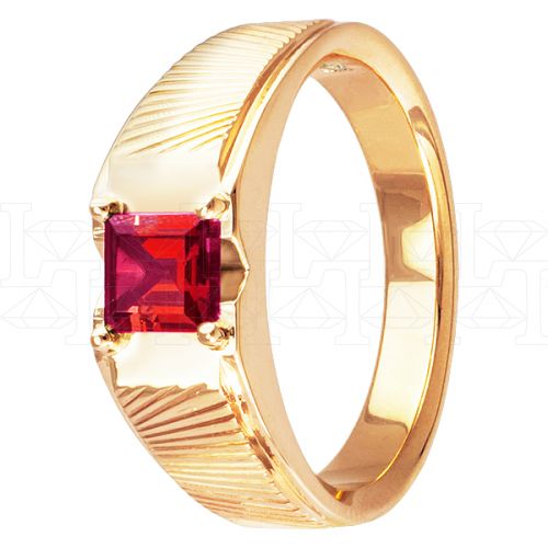 Фото - Кольцо из рыжего золота с рубином из коллекции "Современные" R1777-5834 (332)