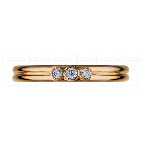 Фото - Кольцо из рыжего золота с бриллиантами из коллекции "Парные обручальные кольца" R8412-11844 (210)