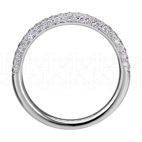Фото - Кольцо из белого золота с бриллиантами из коллекции "Обручальные кольца с дорожкой" R6890-9476 (241)
