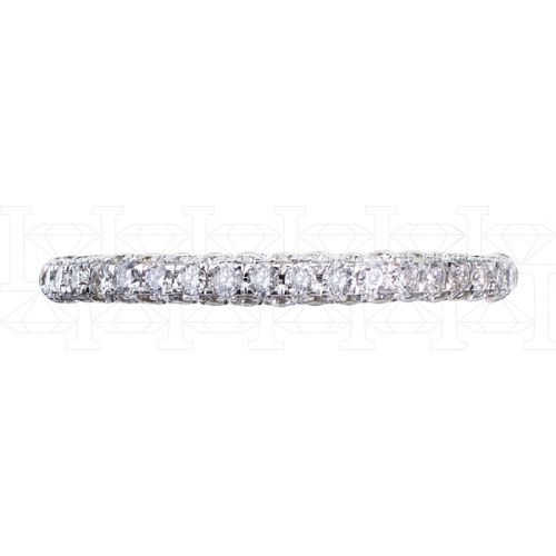 Фото - Кольцо из белого золота с бриллиантами из коллекции "Обручальные кольца с дорожкой" R6890-9476 (241)