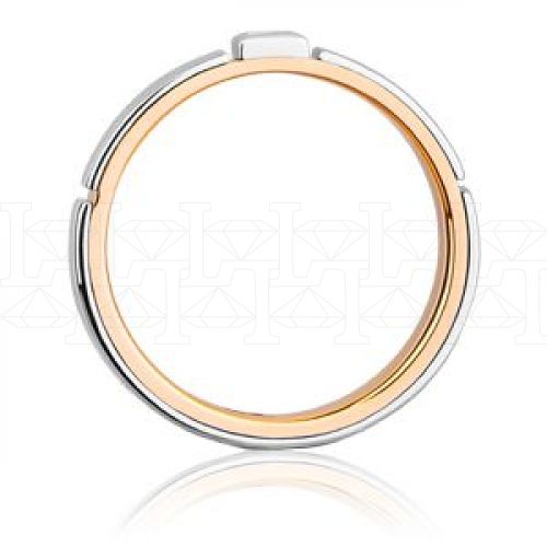 Фото - Кольцо обручальное из цветного золота с бриллиантом из коллекции "Парные обручальные кольца" VDR.A2540 (210)