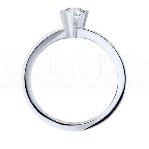 Фото - Кольцо из белого золота с бриллиантом из коллекции "Помолвка" R8313-11653 (514)