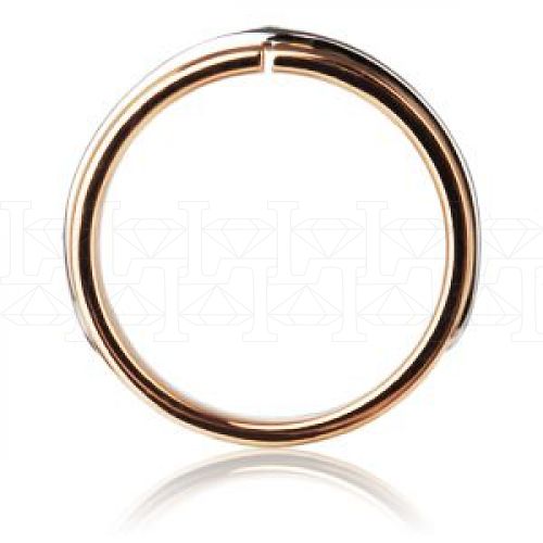 Фото - Кольцо обручальное из цветного золота с бриллиантом из коллекции "Парные обручальные кольца" VDR.A2442 (210)