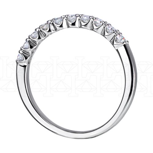 Фото - Кольцо из белого золота с бриллиантами из коллекции "Обручальные кольца с дорожкой" R5762-7275 (241)