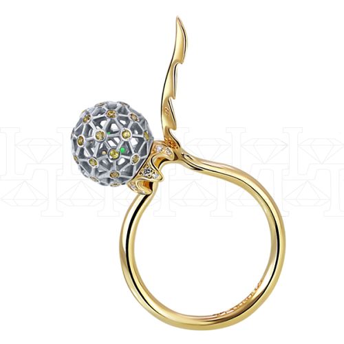 Фото - Кольцо из желтого золота с бриллиантами из коллекции "Русское поле" R8175-11410 (715)
