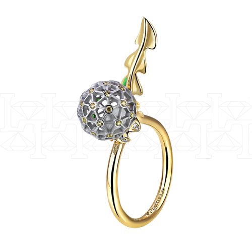 Фото - Кольцо из желтого золота с бриллиантами из коллекции "Русское поле" R8175-11410 (715)