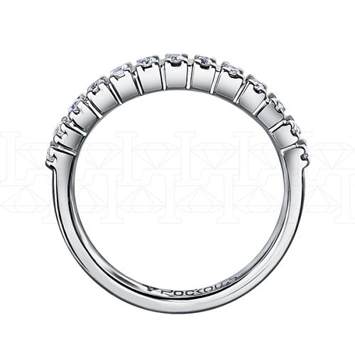 Фото - Кольцо из белого золота с бриллиантами из коллекции "Обручальные кольца с дорожкой" R1846-2110 (241)