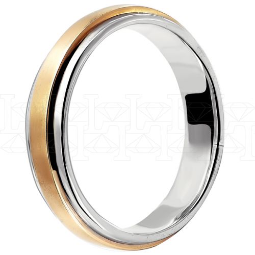 Фото - Кольцо двойное из цветного золота из коллекции "Двойные обручальные кольца" R2261-2489 (242)