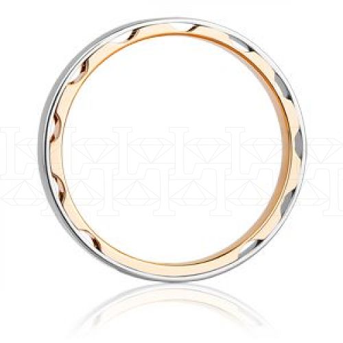 Фото - Кольцо обручальное из цветного золота с бриллиантом из коллекции "Парные обручальные кольца" VDR.A2763 (210)