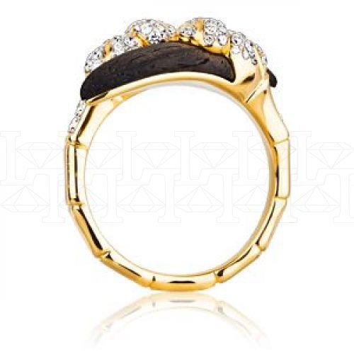 Фото - Кольцо из желтого золота с бриллиантами из коллекции "Мутабор" VEBR.H6117 (762)
