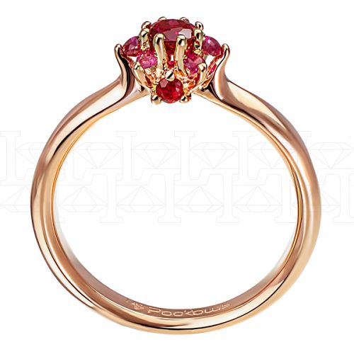 Фото - Кольцо из рыжего золота с бриллиантом из коллекции "Чистая линия" R3133-3838 (781)