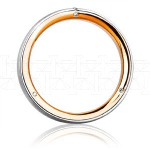 Фото - Кольцо обручальное из цветного золота с бриллиантами из коллекции "Парные обручальные кольца" VDR.A2350 (210)