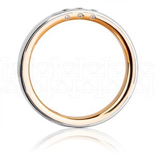 Фото - Кольцо обручальное из цветного золота с бриллиантами из коллекции "Парные обручальные кольца" VDR.A2351 (210)