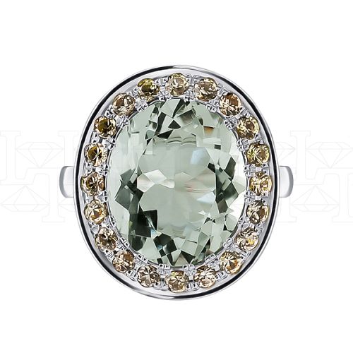 Фото - Кольцо из белого золота с натуральным цирконом из коллекции "Акварель" R8530-12045 (420)