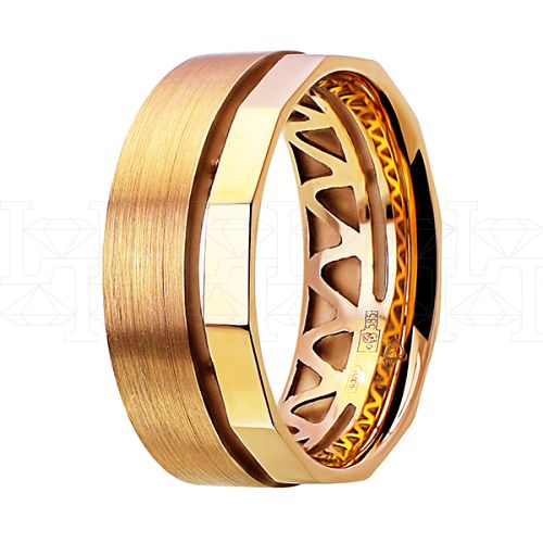 Фото - Кольцо из рыжего золота из коллекции "Парные обручальные кольца" R8055-11114 (210)