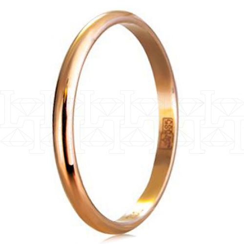 Фото - Кольцо обручальное из рыжего золота из коллекции "Традиционные" W1042000 (245)