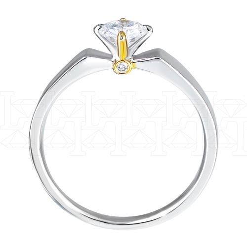 Фото - Кольцо из белого золота с бриллиантом из коллекции "Помолвка" R2865-3752 (513)