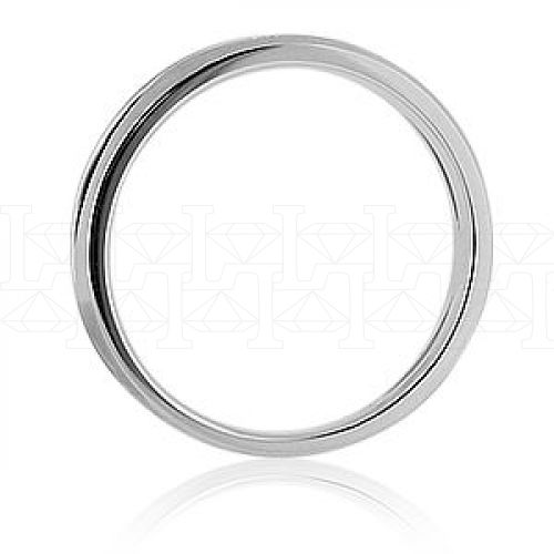 Фото - Кольцо обручальное из белого золота с бриллиантом из коллекции "Обручальные кольца с  одним бриллиантом" VDR.A2581 (243)
