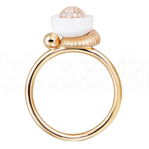 Фото - Кольцо из рыжего золота с бриллиантами R5315-6589 (723)