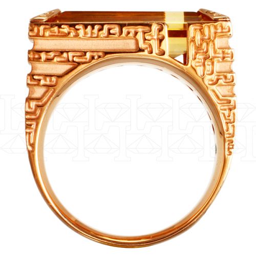 Фото - Кольцо из рыжего золота с цитрином из коллекции "Талисман" R1746-4344 (331)