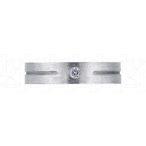 Фото - Кольцо из белого золота с бриллиантом из коллекции "Парные обручальные кольца" R8391-11807 (210)