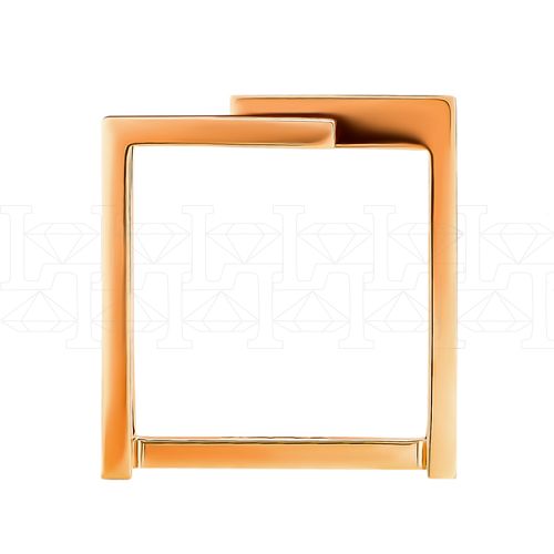 Фото - Кольцо квадратное из рыжего золота R8501-12015 (807)