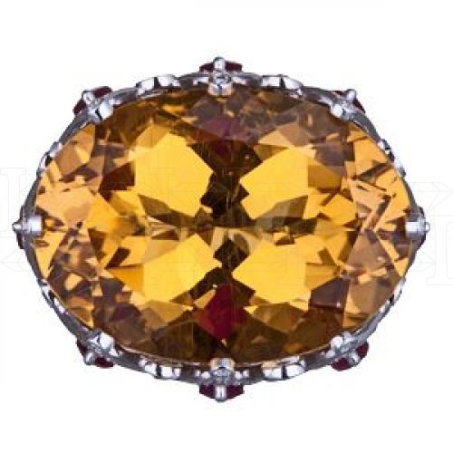 Фото - Кольцо из белого золота с бриллиантами из коллекции "Боже, храни королеву" R1003-1081 (713)