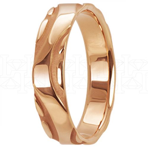 Фото - Кольцо из рыжего золота с бриллиантом из коллекции "Обручальные кольца с  одним бриллиантом" R2229-3598 (243)
