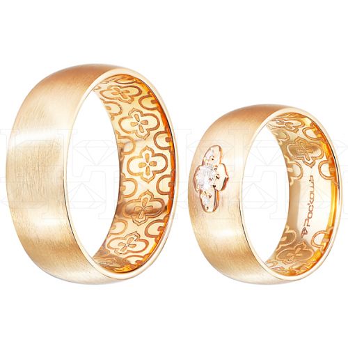 Фото - Кольцо из белого золота из коллекции "Парные обручальные кольца" R4120-4808 (210)