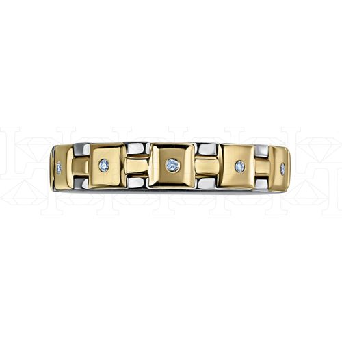 Фото - Кольцо из цветного золота с бриллиантами из коллекции "Двойные обручальные кольца" R3363-12160 (242)