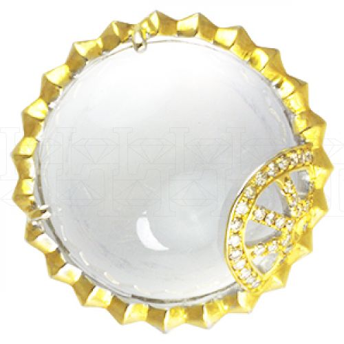 Фото - Кольцо из белого золота с коньячными бриллиантами из коллекции "Коктейли" R1796-2049 (442)