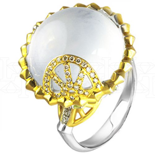 Фото - Кольцо из белого золота с коньячными бриллиантами из коллекции "Коктейли" R1796-2049 (442)