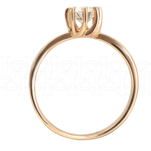 Фото - Кольцо из рыжего золота с бриллиантом из коллекции "Помолвка" R1731-3146 (513)