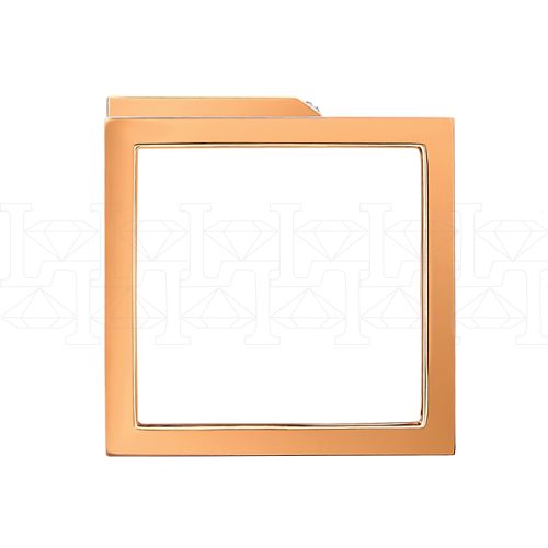 Фото - Кольцо квадратное из рыжего золота с бриллиантом R8500-12014 (807)
