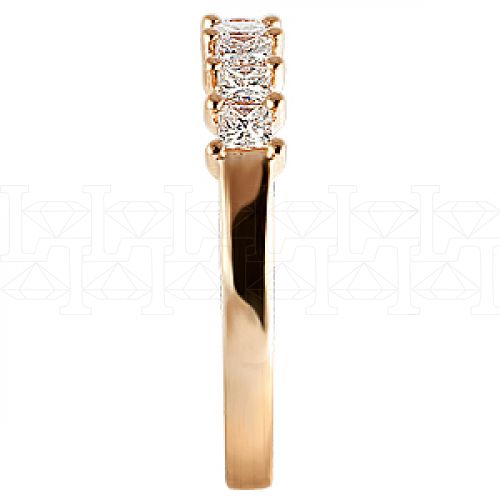 Фото - Кольцо обручальное из рыжего золота с бриллиантами из коллекции "Обручальные кольца с дорожкой" R3169-4072 (241)