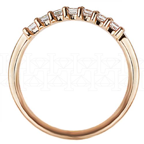 Фото - Кольцо обручальное из рыжего золота с бриллиантами из коллекции "Обручальные кольца с дорожкой" R3169-4072 (241)