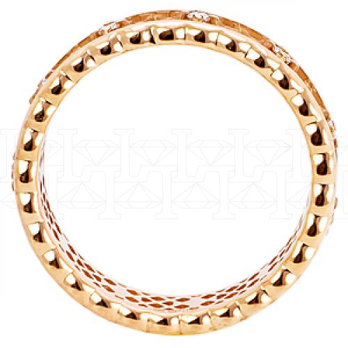 Фото - Кольцо из рыжего золота с бриллиантами из коллекции "Готика" R2687-3949 (773)