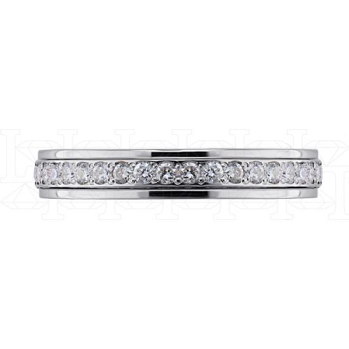 Фото - Кольцо спиннер из белого золота с бриллиантами из коллекции "Обручальные кольца с дорожкой" R7994-11035 (241)